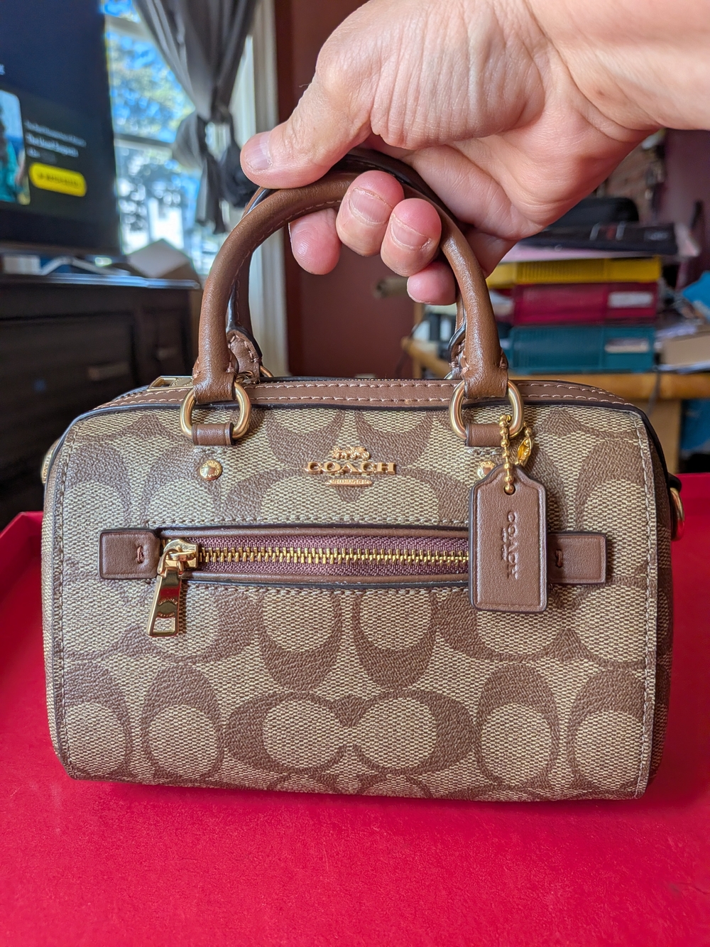 Coach Signature Small Carryall Satchel in Brown